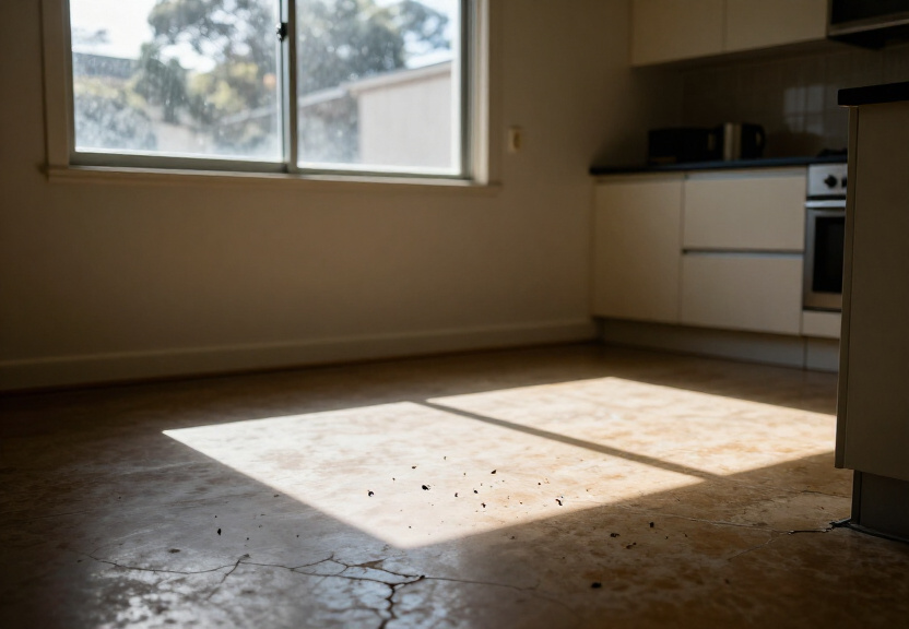 Cockroaches in a Warriewood kitchen before pest control